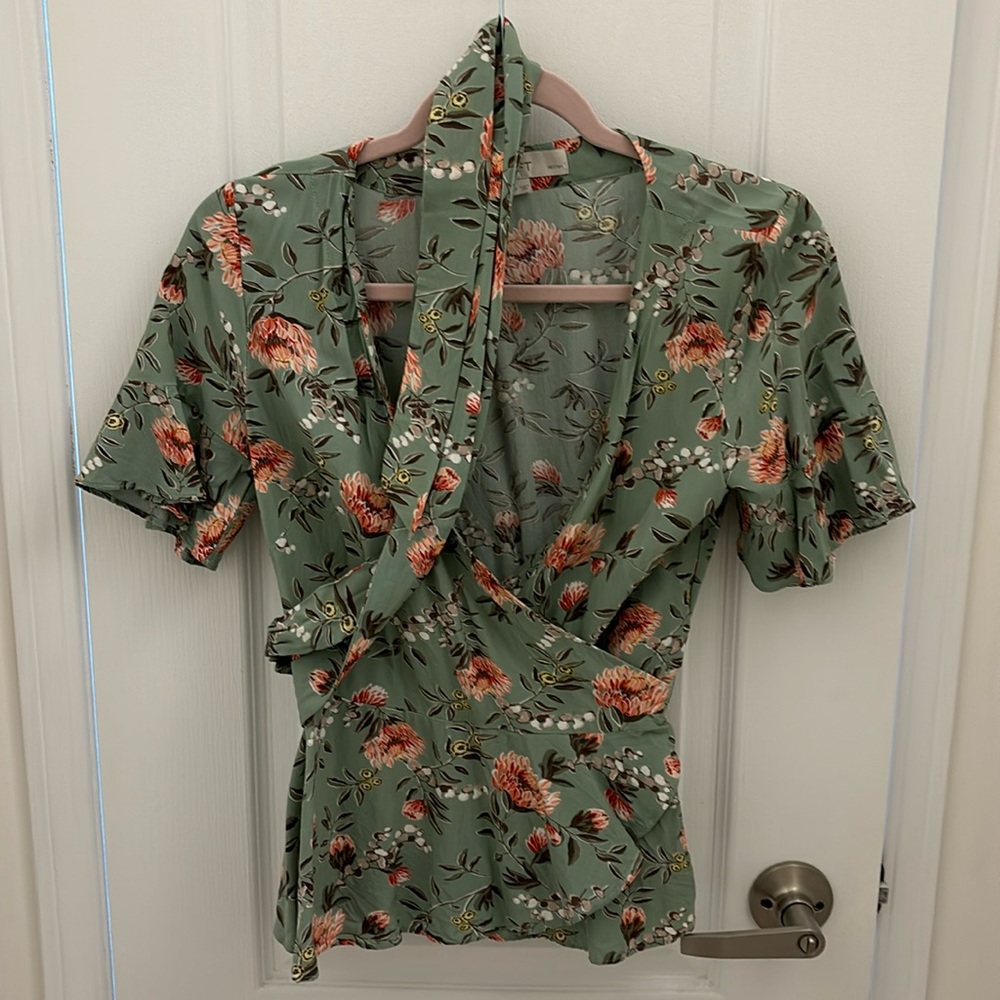 Loft wrap blouse